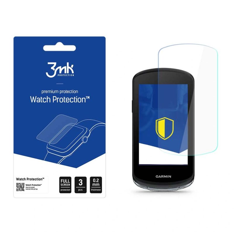 3mk Watch Protection™ hybrid glass v. FlexibleGlass Lite on Garmin Edge 1040