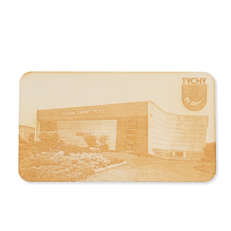 GKS Tychy wooden magnet