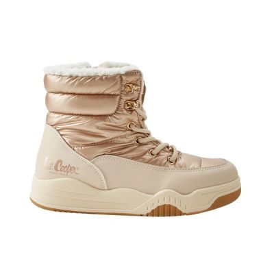 Lee Cooper Stivali winter metallic insulated ankle boots with zipper