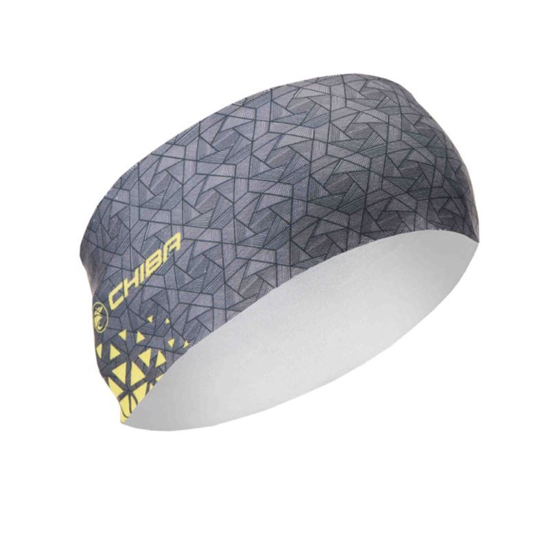CHIBA Grey-Yellow Winter Headband