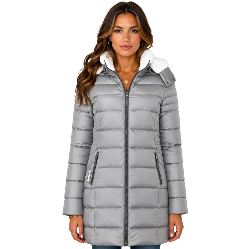 Women’s parka Geographical Norway CARENNE LGREY DB LADY 0116 (WZ5513F/GN-LIGHT GREY)