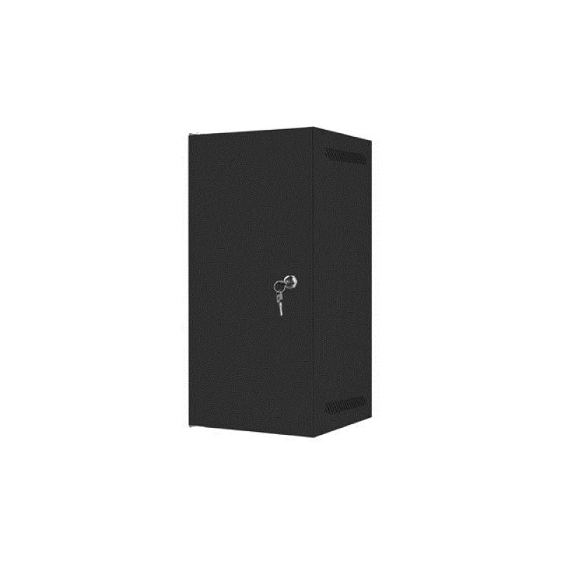 LANBERG WALL-MOUNTED RACK CABINET 10" 12U 280X310 BLACK, METAL DOORS (FLAT PACK) WF10-2312-00B