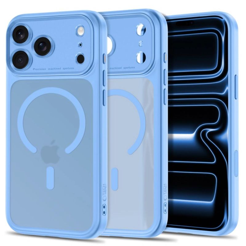 Tech-Protect MagPeak MagSafe CC Case for iPhone 18 Pro / 17 Pro - Light Blue Matte