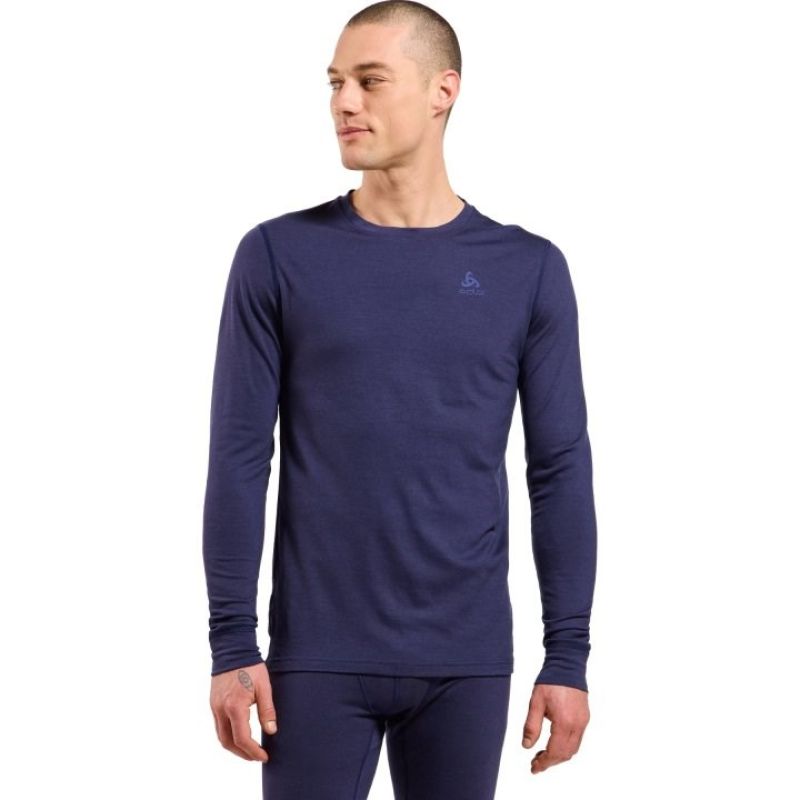 Odlo BL TOP crew neck l/s MERINO 200 long sleeve thermal underwear size L Blue