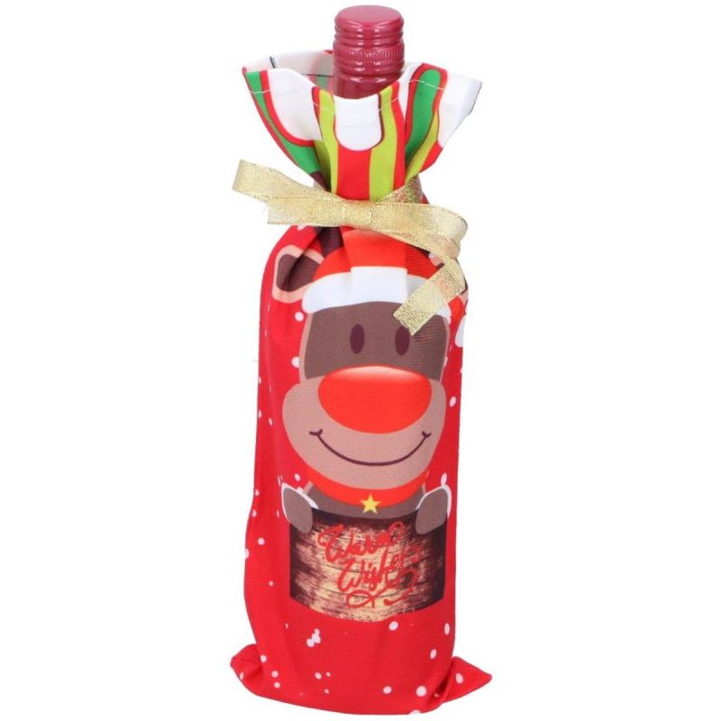 REINDEER CHRISTMAS BOTTLE BAG