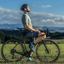 Rockbros Maglia road TO SKY cycling short sleeve gray-blue