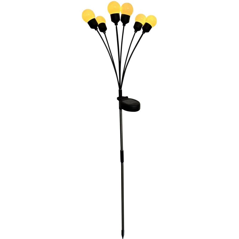 SOLAR LAMP DANCING IN THE WIND WHITE BALLS 6 LED 75CM XXL
