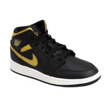 AIR Jordan Scarpe Mid (GS) Basketball Black/Metallic