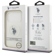 U.S. Polo Assn. Polo US DH and Bottom Stripe Logo MagSafe Case for iPhone Pro