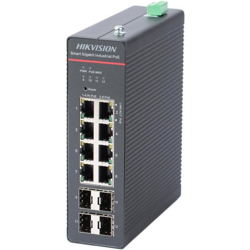 Switch Hikvision DS-3T1512HP-SI-8P4FKIT(240W) LinkVu