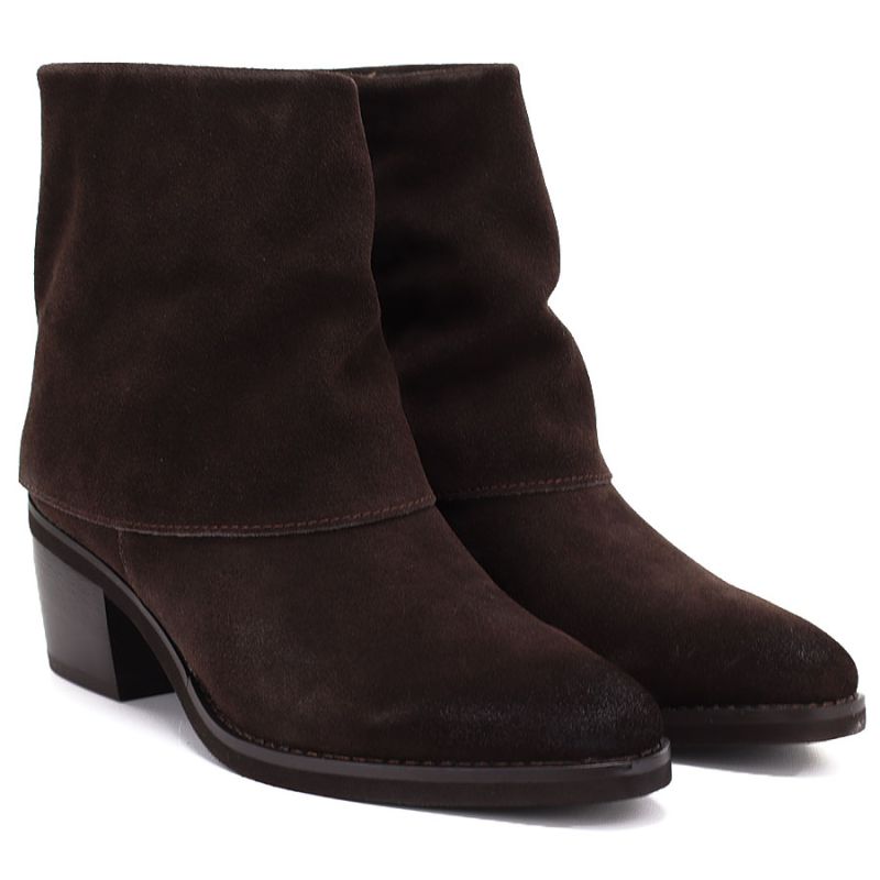 Potocki Stivali leather cowboy with rolled-up upper, chocolate Potocki