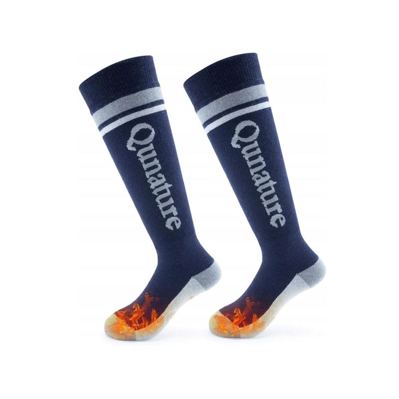 Qunature Winter Thermal Socks, Navy Blue, 32–36