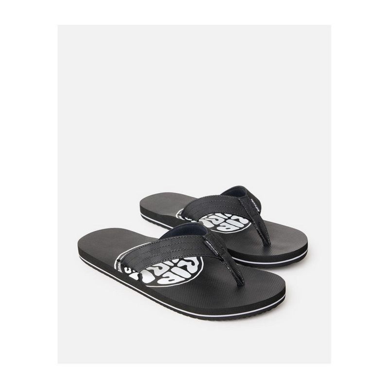 RIP CURL Ripper Bloom Open Toe Beach Flip-Flops Black