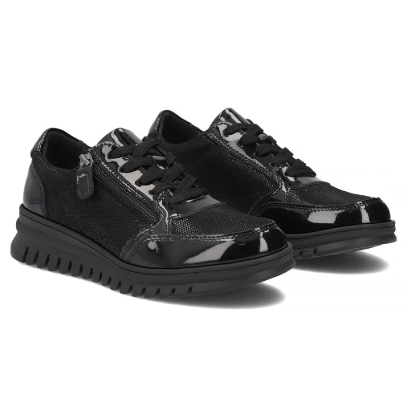 Filippo Scarpe patent leather wedge