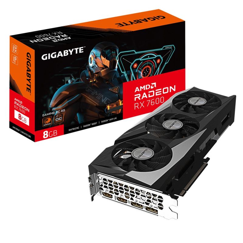 Gigabyte Radeon RX 7600 GAMING OC 8GB GDDR6 Graphics Card