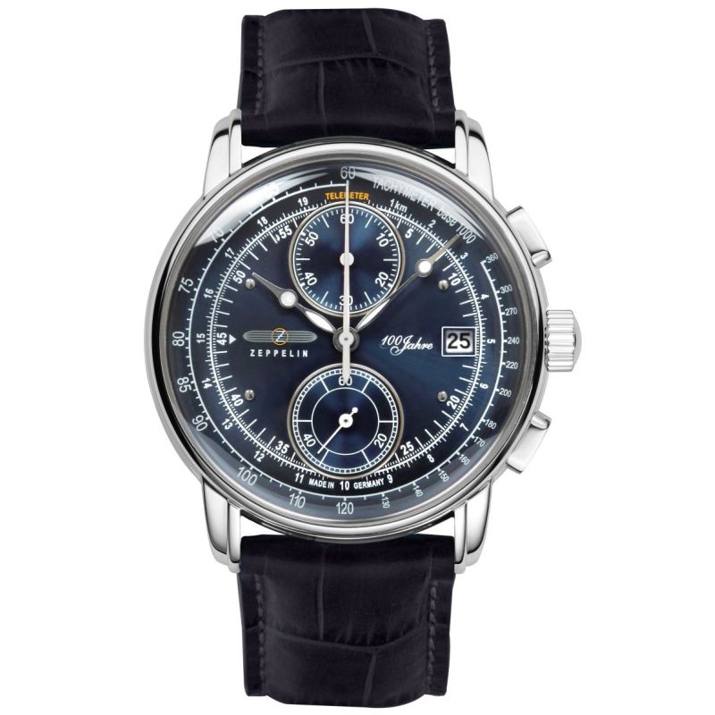 Men’s ZEPPELIN 100 Yahre Chronograph Watch 8670-3 + BOX