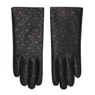 Calvin Klein Guanti Re-lock Debossed Leather