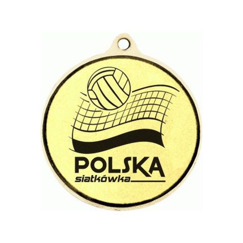 Gold medal with space for a 25 mm emblem - laser engraved steel medal - RMI