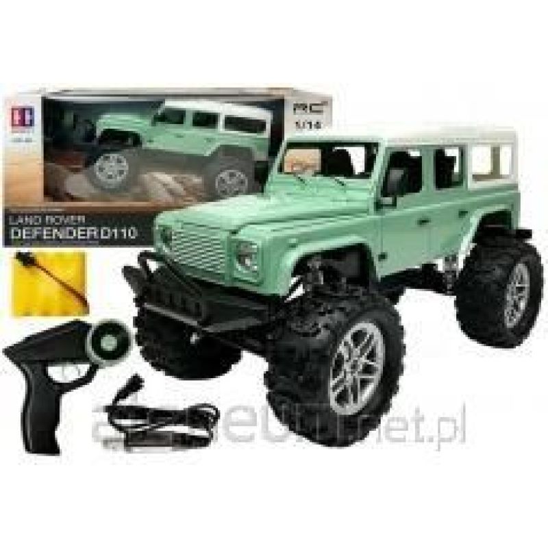 Remote-Controlled Car Land Rover Defender D110 R/C Green 7.5 km/h 1:14 2.4G