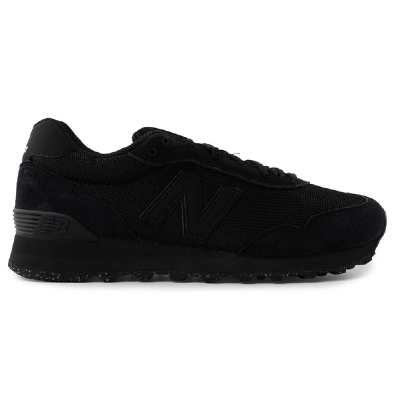 New Balance men's 515 black suede leather sneakers