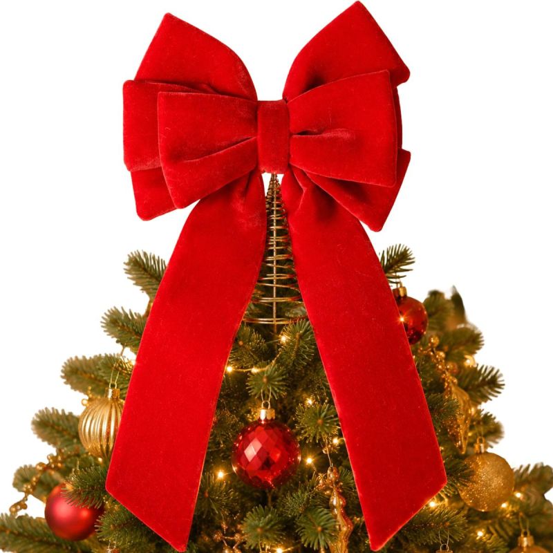 BOW CHRISTMAS TREE TOP 72CM