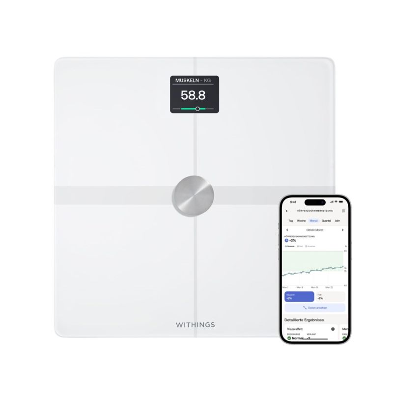 Withings Body Smart electronic personal scale, 200 kg, 50 g accuracy, white