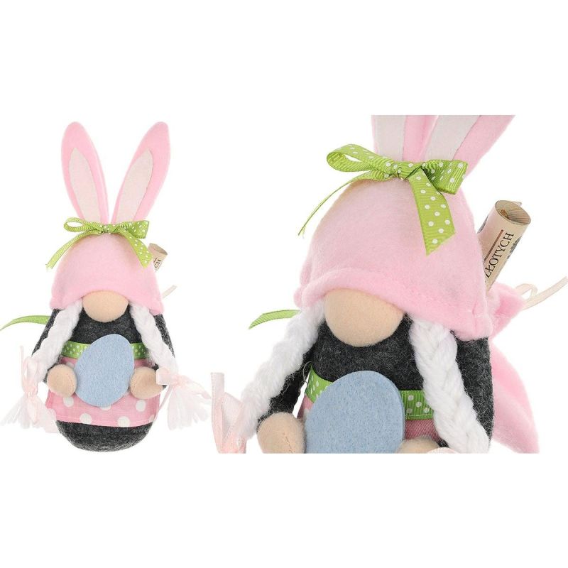 Gnome Bunny Girl 20cm Pink with Gift Bag Spring Decoration