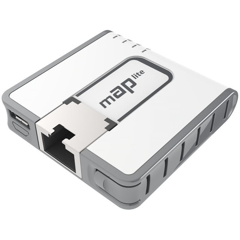 Mikrotik mAP lite router in white with PoE support