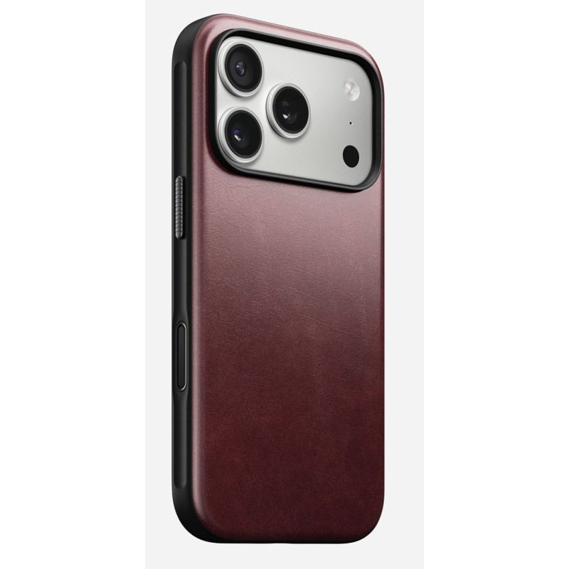Nomad Modern Leather Case for 16 cm (6.3") mobile phone, Burgundy