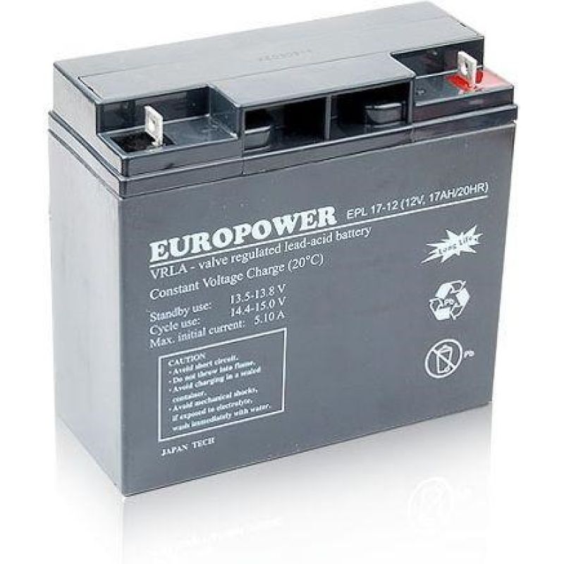 AGM EUROPOWER EPL series 12V 17Ah battery