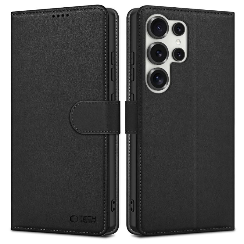 Tech-Protect Wallet Case for Samsung Galaxy S25 Ultra - Black