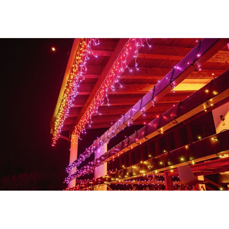 Smart Twinkly LED Icicle Lights 190 RGB 5 x 0.7 m