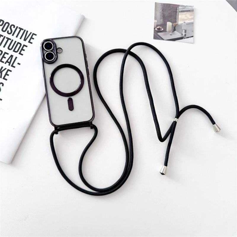 iPhone 17 Case with Crossbody Strap, MagSafe Compatible - Black