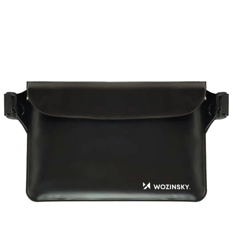 Wozinsky WWS-01 Waterproof PVC Waist Bag - Black