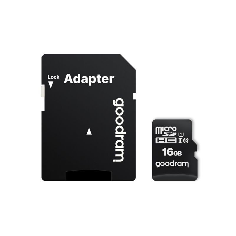 GoodRam M1AA-0160R12 Memory Card (16GB; Class 10, Class U1; Adapter, Memory Card)