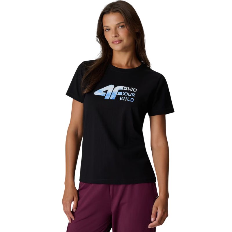 Women’s 4F F3496 T-Shirt Deep Black 4FWAW26TTSHF3496 20S