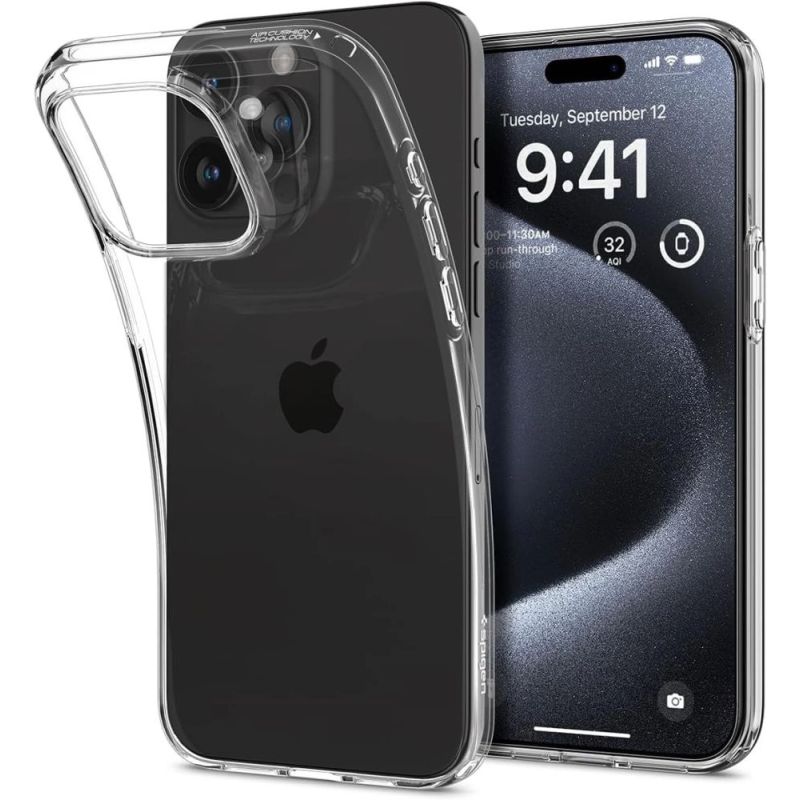 Spigen Liquid Crystal iPhone 15 Pro Case - Clear