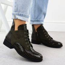 Vinceza Stivali patent leather ankle crocodile Vinceza