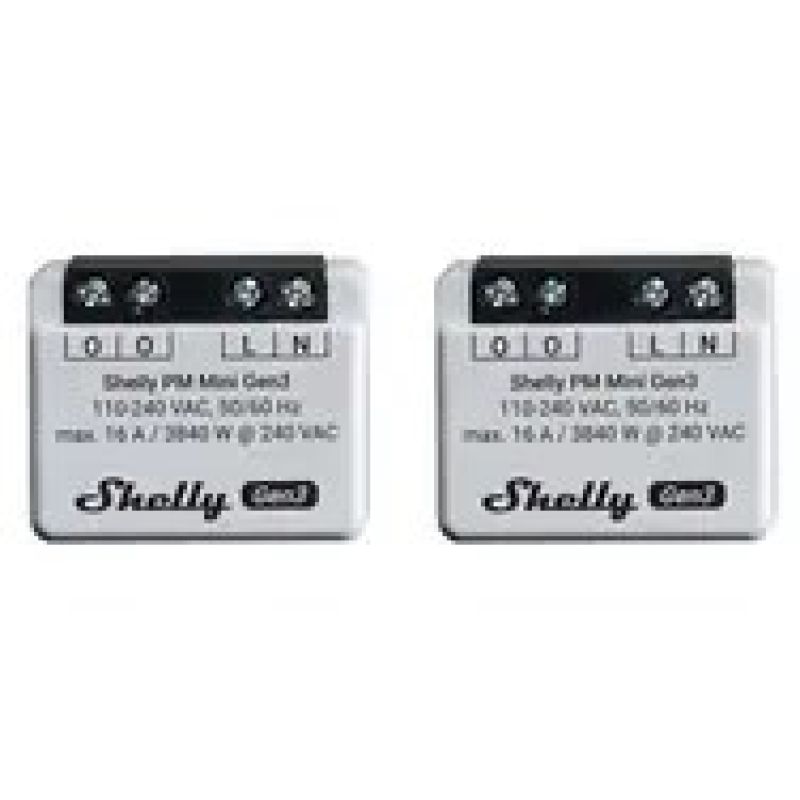 Shelly PM Mini Gen3 / Consumption measurement module 2 pcs / Wi-Fi / Bluetooth / 16A
