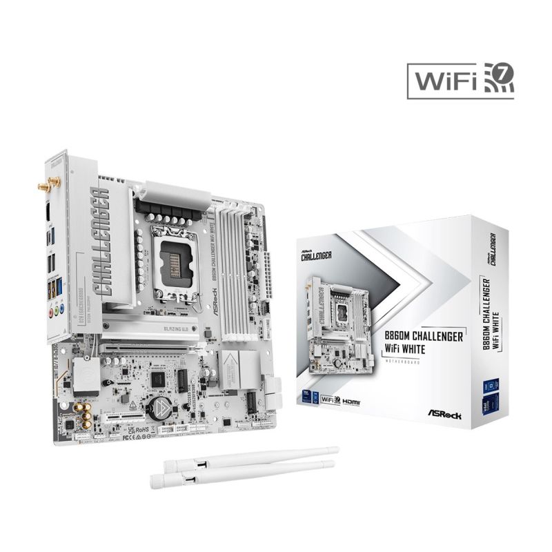 ASRock B860M Challenger WiFi White 1851 mATX HDMI/DP DDR5