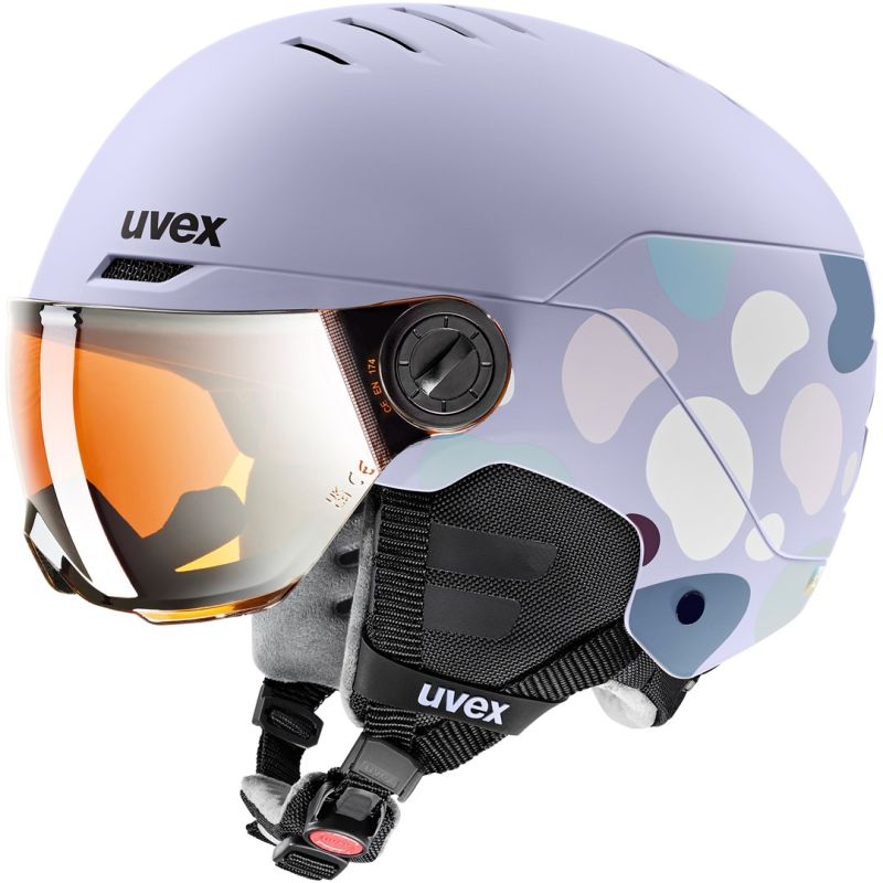 Uvex Rocket Jr. Visor Ski Helmet, Lavender