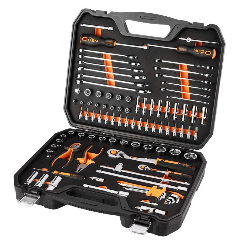Socket wrench set 1/2", 1/4", 95 pcs, CrV, EVA foam