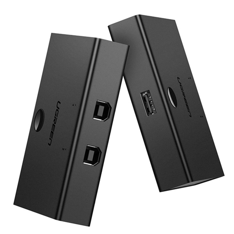 Ugreen switch 2xUSB-B - USB-A black (30345)