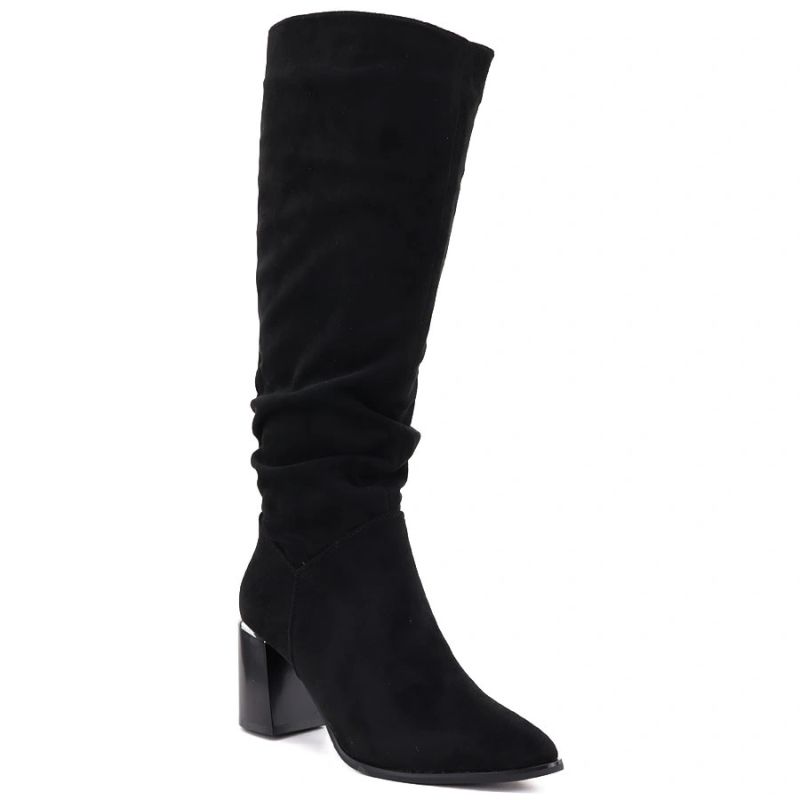 Black women’s block-heel boots Jezzi MR2623-7