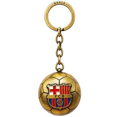 FC Barcelona Cappotto original licensed keychain in the shape of golden ball with the of arms