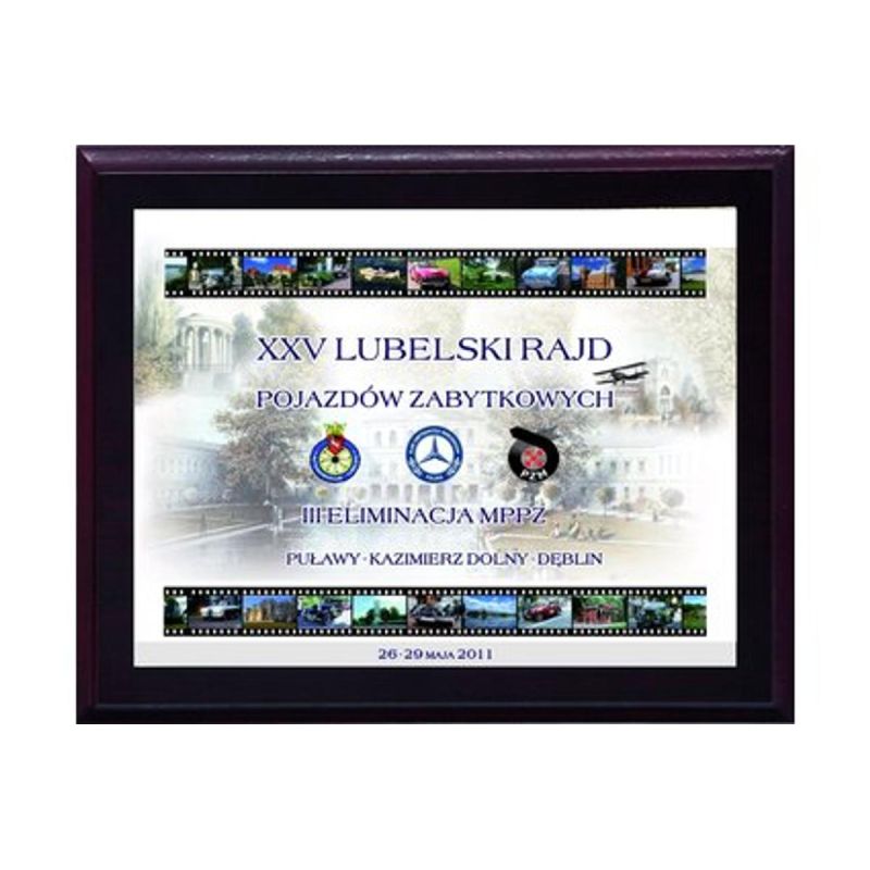 Plastic diploma with color touch laminate
