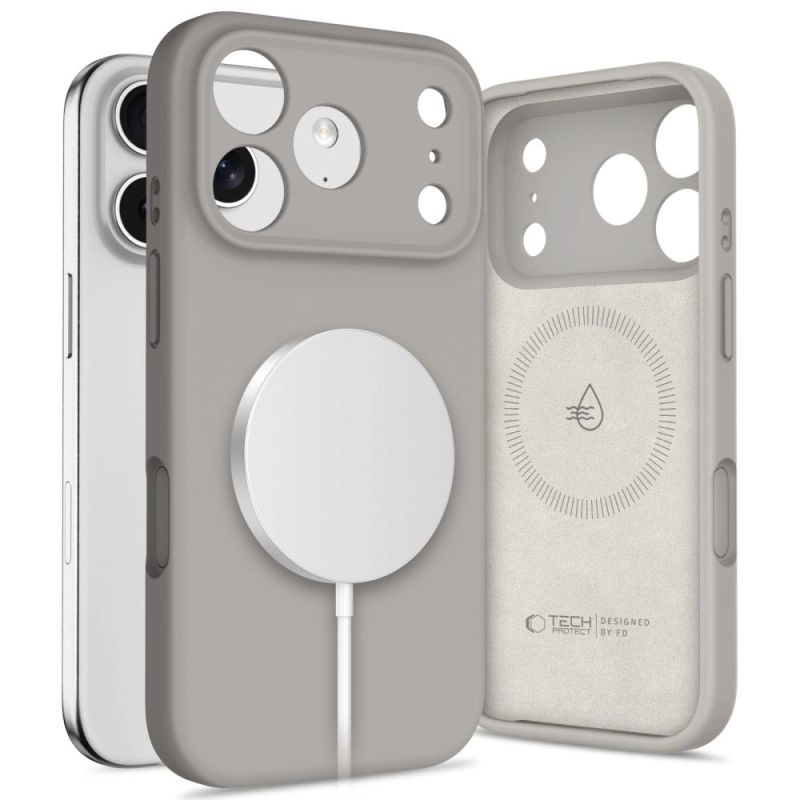 Tech-Protect Silicone MagSafe Case for iPhone 17 Pro - Gray