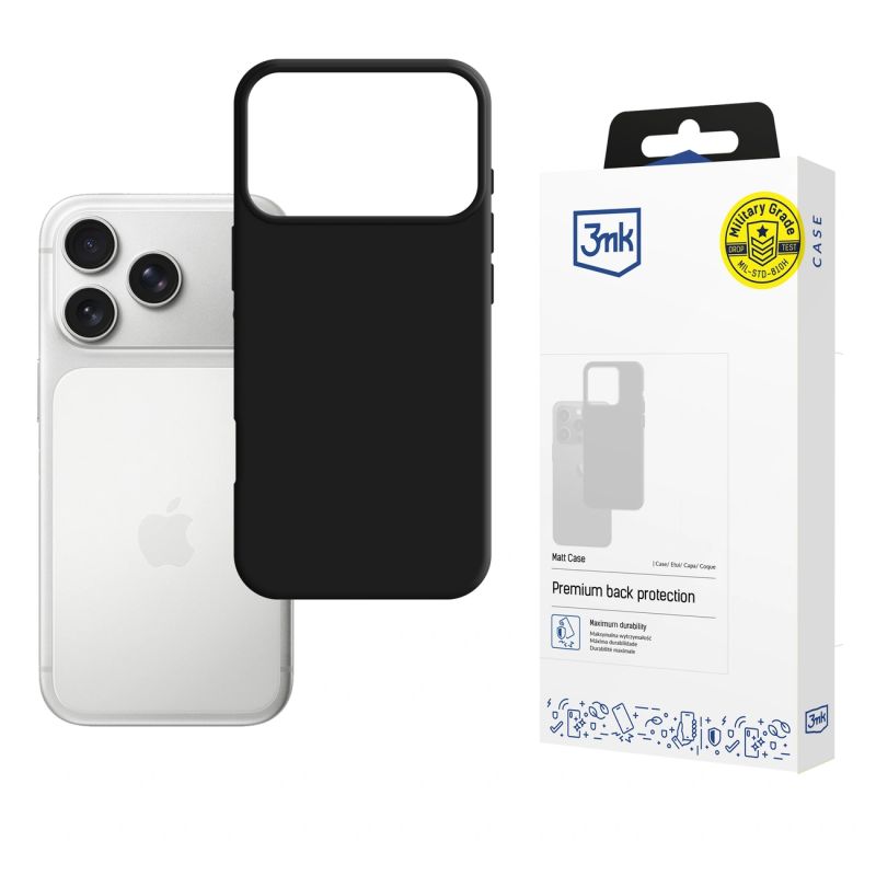 3mk Matt Case for Apple iPhone 17 Pro - Black