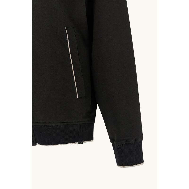 Paul&Shark Felpa cotton and lyocell zip-up,