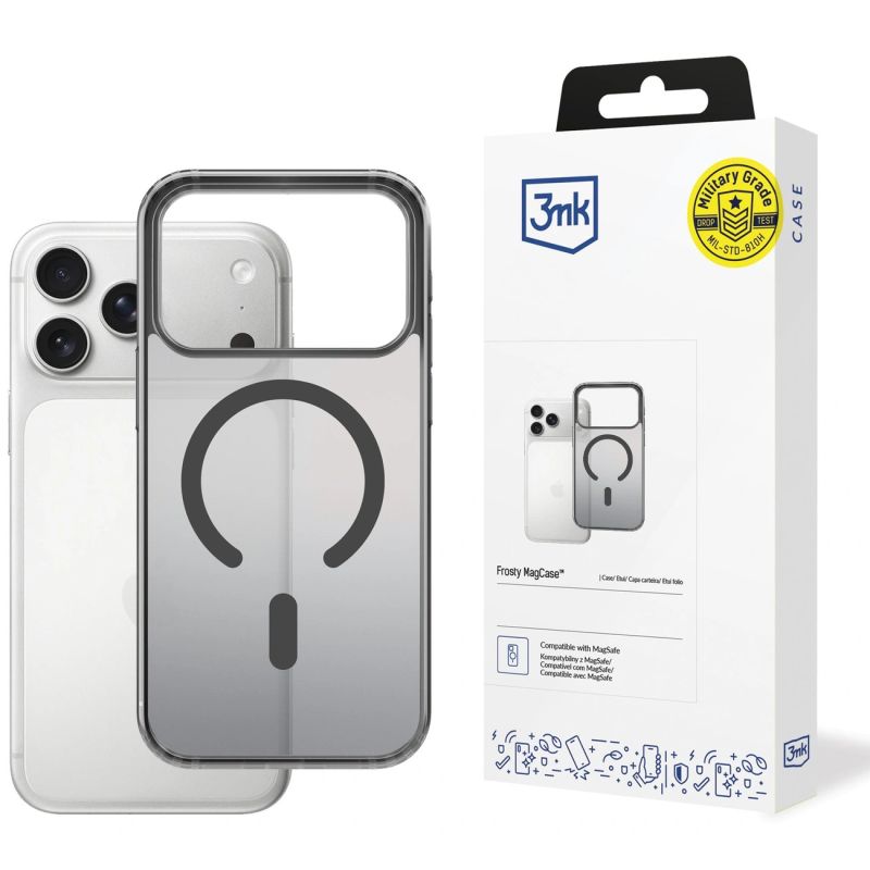 3mk Frosty MagCase for iPhone 17 Pro Max - Black